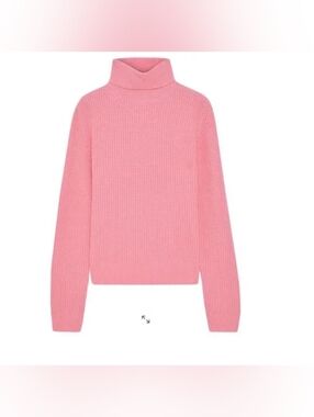 NWOT A.L.C Size M Pink Ribbed Wool Blend Turtleneck Sweater